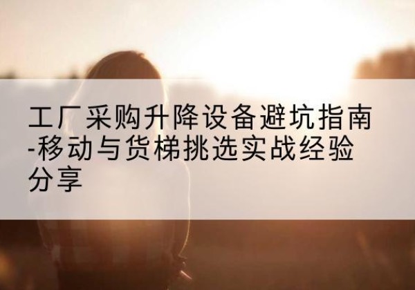 湾沚移动式升降机怎么选-工厂采购升降设备避坑指南-移动与货梯挑选实战经验分享