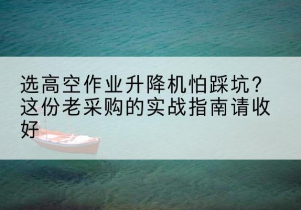 湾沚高空作业升降机厂家推荐-选高空作业升降机怕踩坑？这份老采购的实战指南请收好